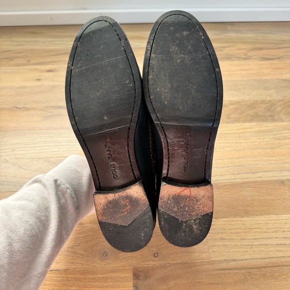 Cole Haan Brown and Black Leather Stitched Tassel Loafers Size 7 - Picture 11 of 12